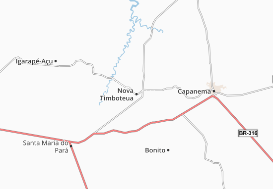 Karte Stadtplan Nova Timboteua