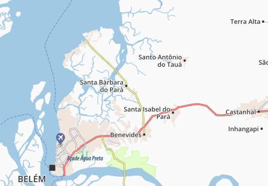 Kaart Plattegrond Santa Bárbara do Pará