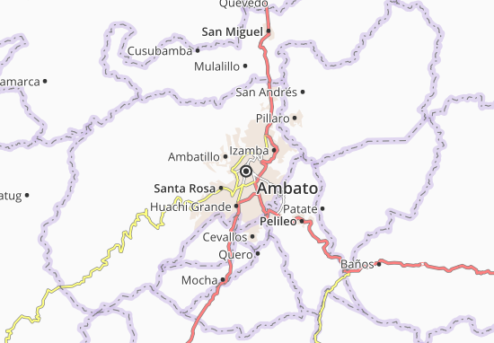 Karte Stadtplan Ambato
