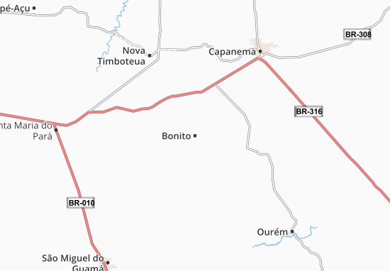 Karte Stadtplan Bonito
