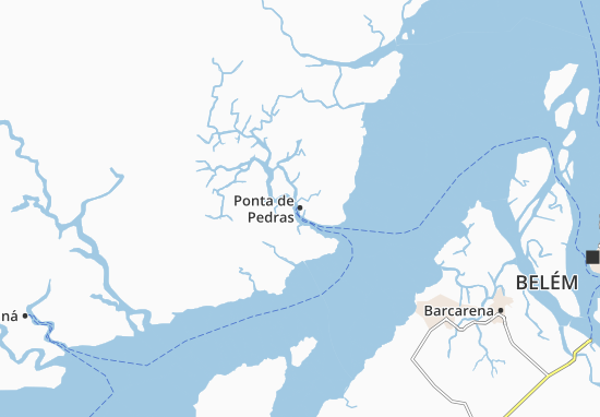 Kaart Plattegrond Ponta de Pedras