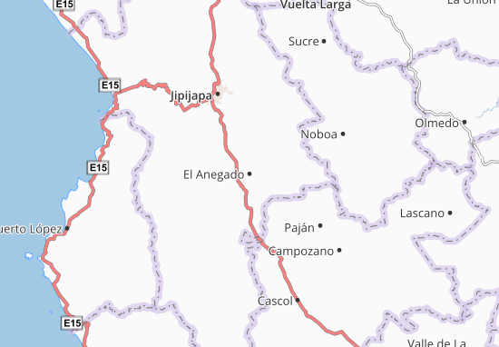 Karte Stadtplan El Anegado