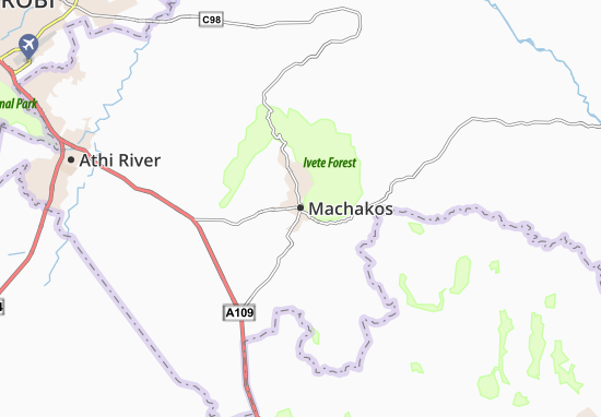 Karte Stadtplan Machakos