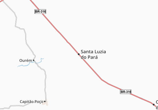 Mapa Santa Luzia do Pará