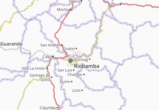 Kaart Plattegrond San Gerardo de Pacaicaguán