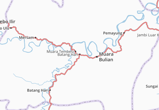 Kaart Plattegrond Muara Tembesi