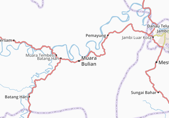 Karte Stadtplan Muara Bulian