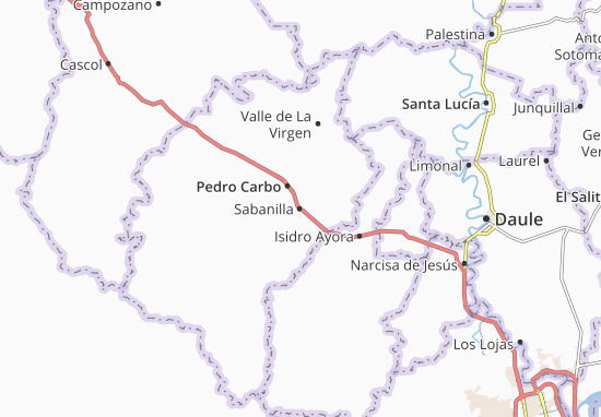 Karte Stadtplan Sabanilla