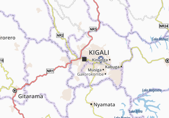 Karte Stadtplan Kigali