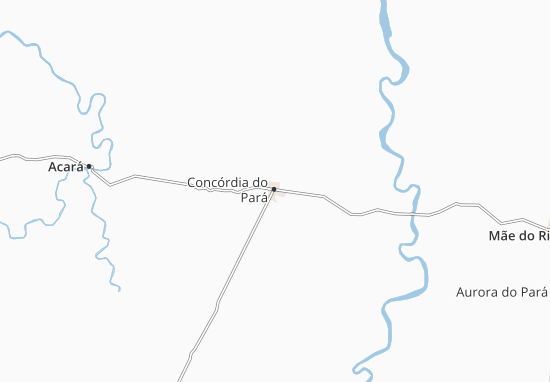 Karte Stadtplan Concórdia do Pará