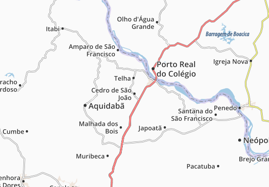 Kaart Plattegrond Cedro de São João