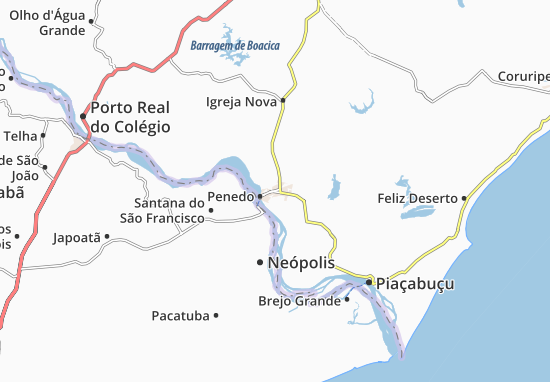 Kaart Plattegrond Penedo