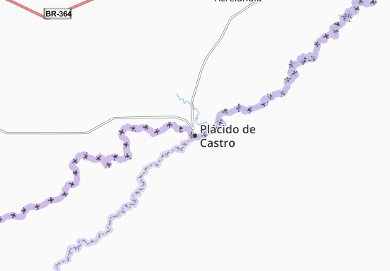 Plácido de Castro Map
