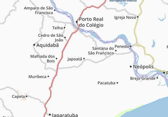 Japoatã Map