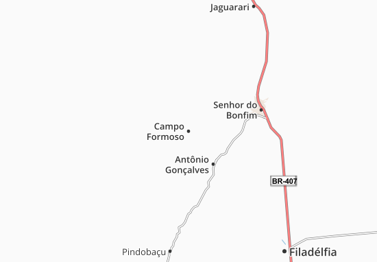 Campo Formoso Map