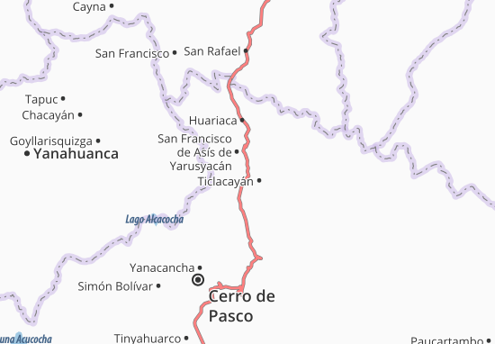 Karte Stadtplan Ticlacayán