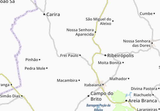 Karte Stadtplan Frei Paulo
