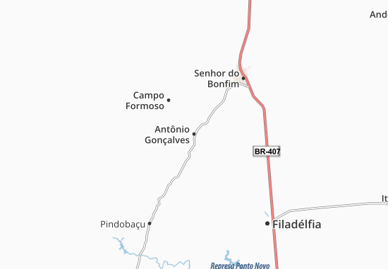 Karte Stadtplan Antônio Gonçalves