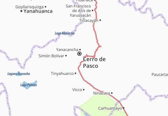 Mapa Cerro de Pasco