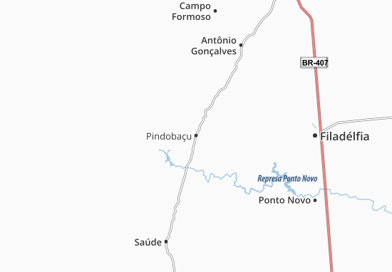 Karte Stadtplan Pindobaçu