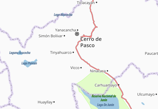 Karte Stadtplan Tinyahuarco