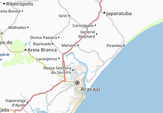 Karte Stadtplan Santo Amaro das Brotas