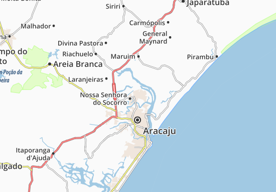Kaart Plattegrond Nossa Senhora do Socorro