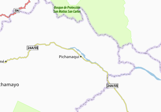Kaart Plattegrond Pichanaqui
