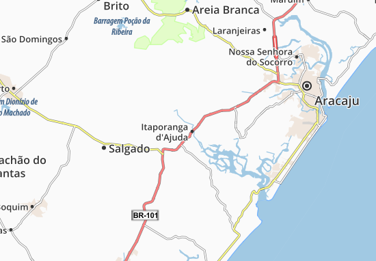 Itaporanga d&#x27;Ajuda Map