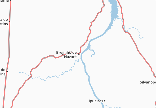 Kaart Plattegrond Brejinho de Nazaré