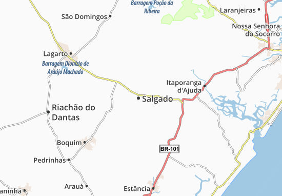 Kaart Plattegrond Salgado