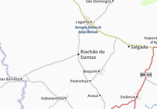Kaart Plattegrond Riachão do Dantas