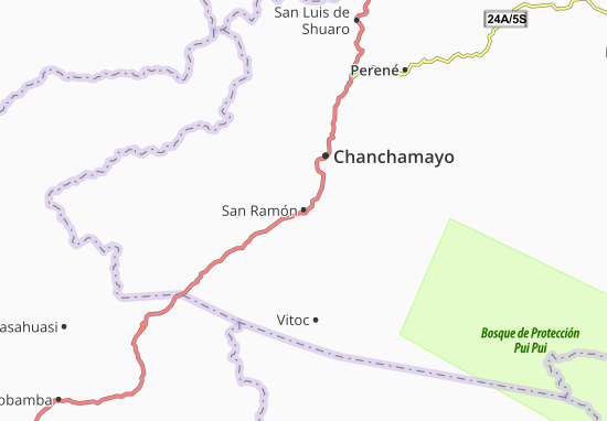 Kaart Plattegrond San Ramón