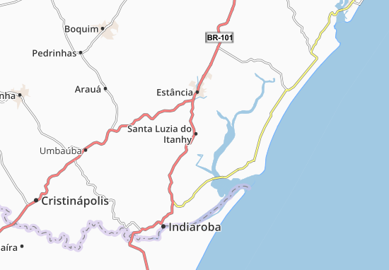 Mapa Santa Luzia do Itanhy