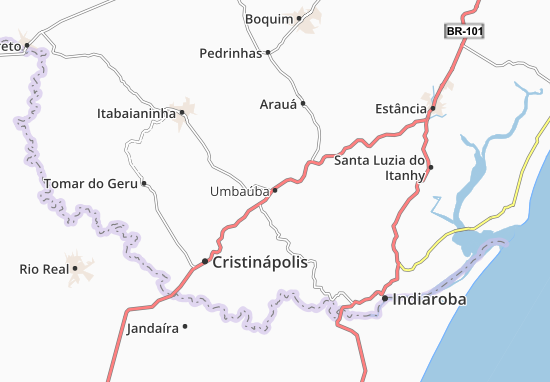 Kaart Plattegrond Umbaúba