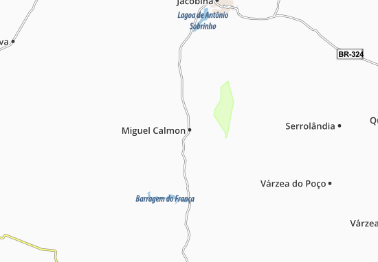 Karte Stadtplan Miguel Calmon