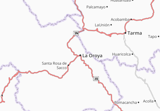 Karte Stadtplan La Oroya