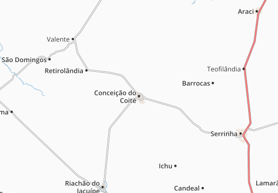 Karte Stadtplan Conceição do Coité