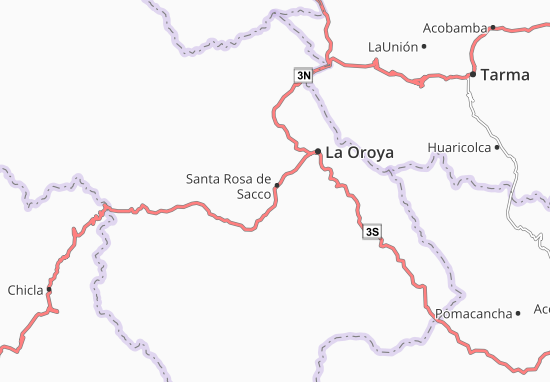 Kaart Plattegrond Santa Rosa de Sacco
