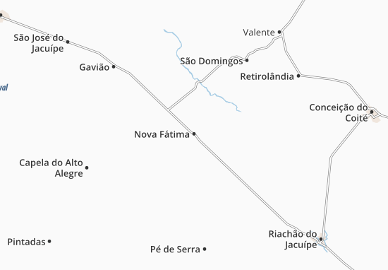 Karte Stadtplan Nova Fátima