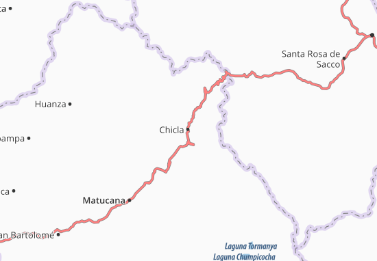 Kaart Plattegrond Chicla