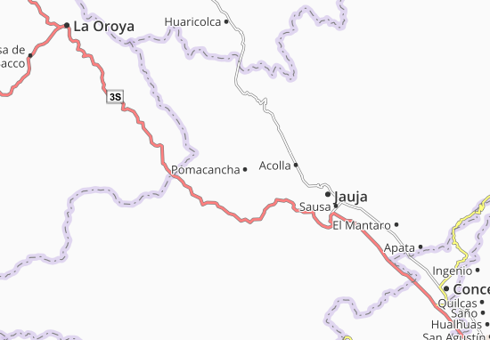 Karte Stadtplan Pomacancha