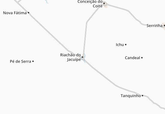 Kaart Plattegrond Riachão do Jacuípe