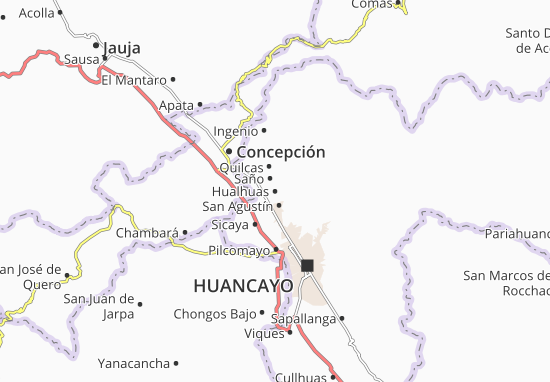 Karte Stadtplan Hualhuas