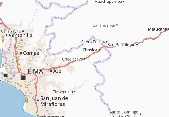 Kaart Plattegrond Chaclacayo
