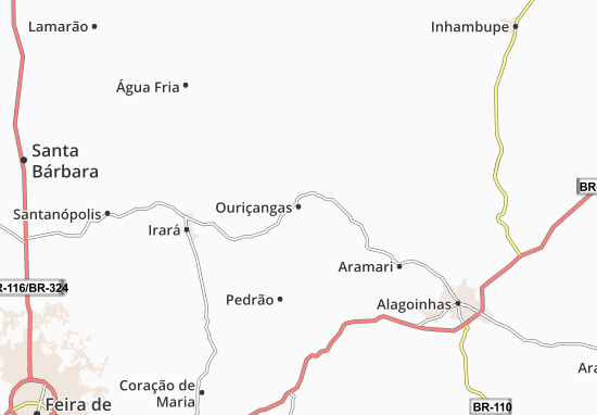 Ouriçangas Map