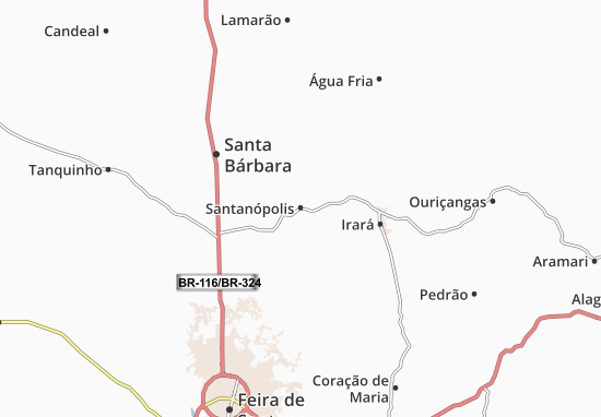 Kaart Plattegrond Santanópolis