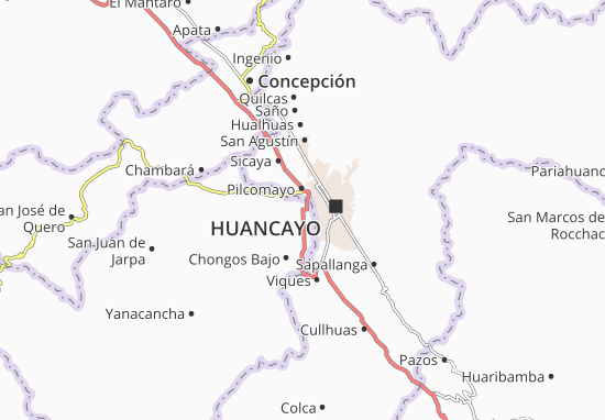 Kaart Plattegrond Huamancaca Chico