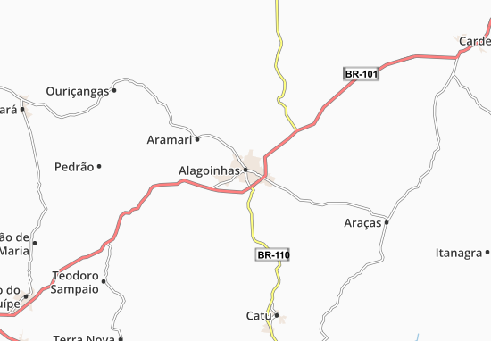 Kaart Plattegrond Alagoinhas