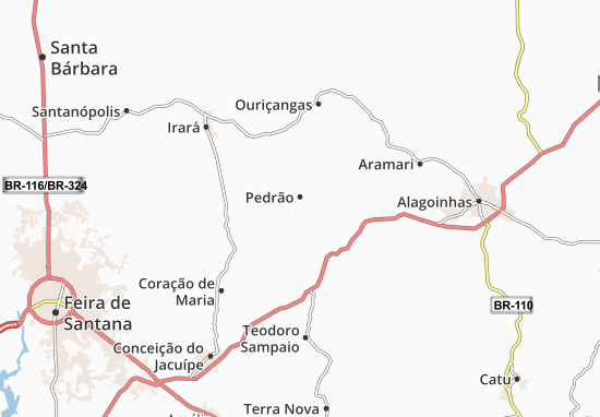 Karte Stadtplan Pedrão